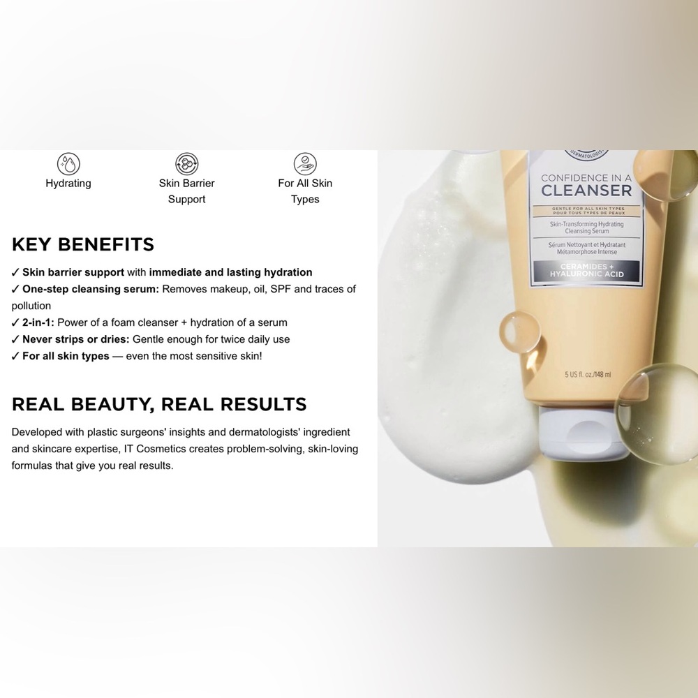 IT Cosmetics Confidence in a Cleanser - Cream